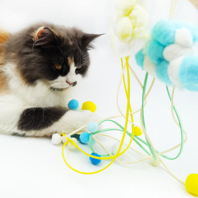 Cat Play Toy Teaser Wand Interactive Stick Kitten