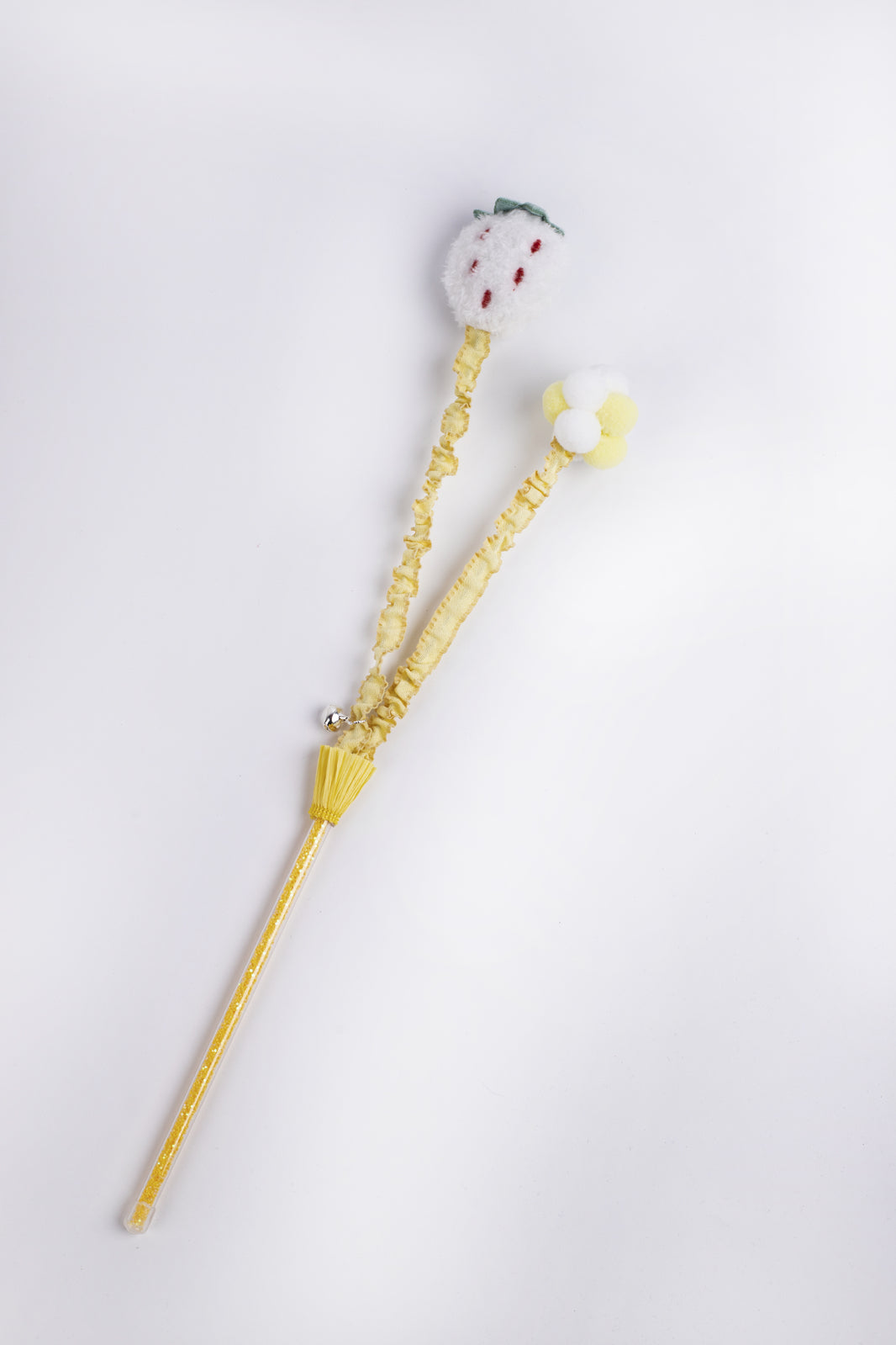 Cat Play Toy Strawberry Feather Teaser Wand Intera