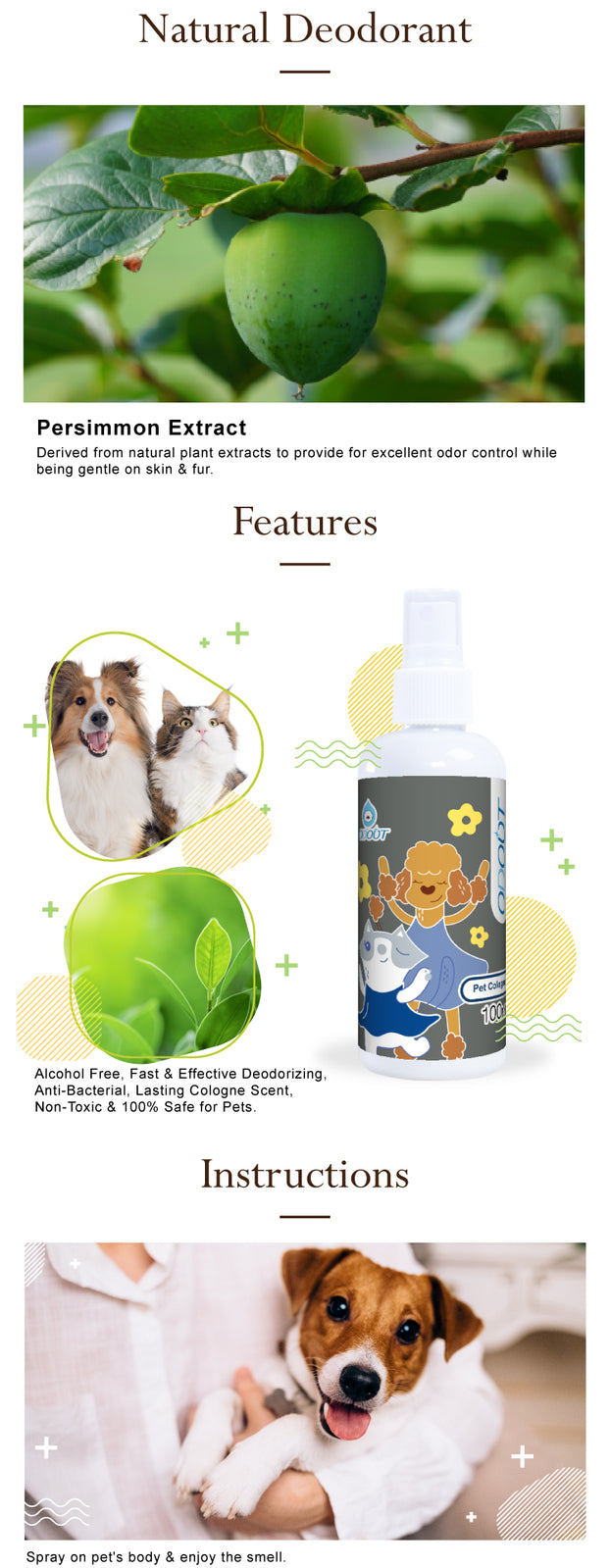 ODOUT Pet Dog Cat Cologne Perfume 100ml