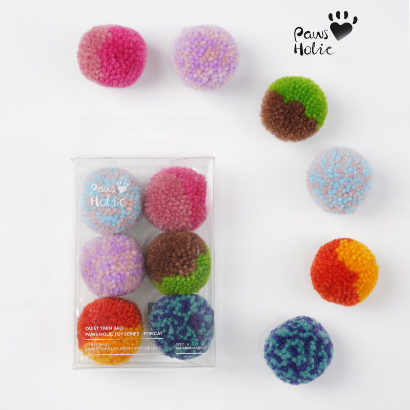 Cat Playing Multicolor Wool Ball 4cm Pet Kitten Ki