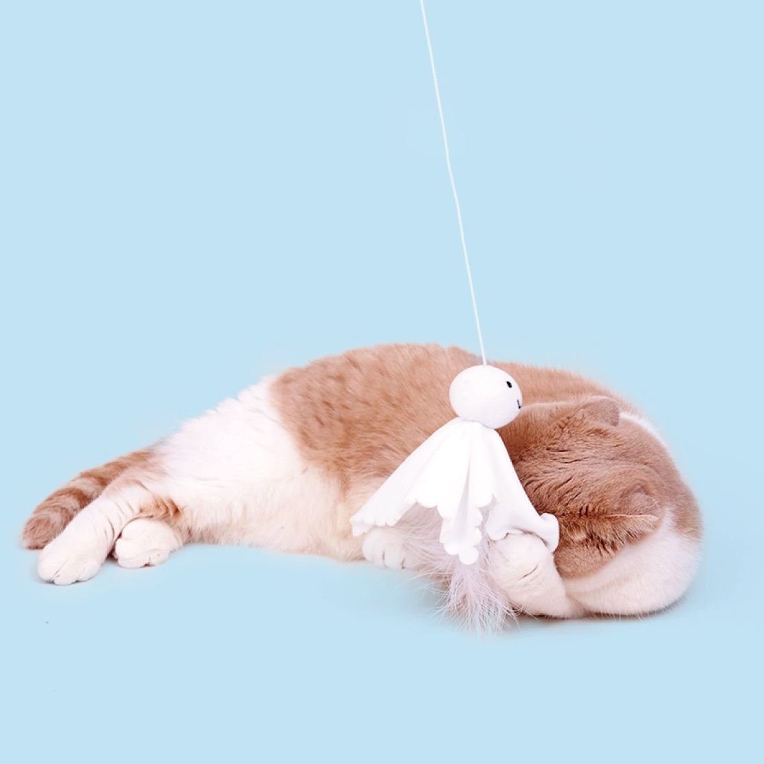 Cloth Doll Cat Teaser Wand Stick Play Toy Kitten I