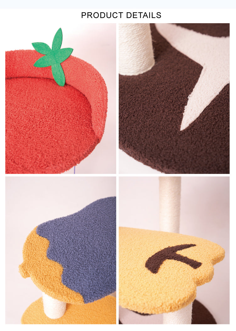 PurLab Vegetable Pet Cat Tree Scratching Post Scra