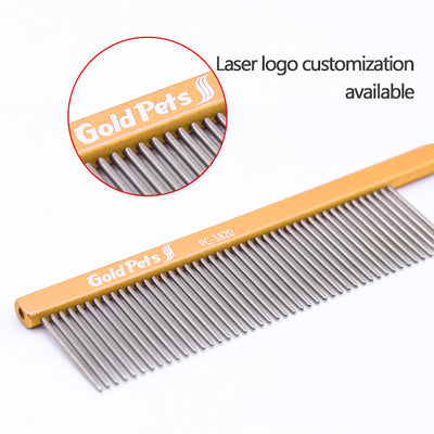 GOLDPETS Professional Pet Tail Comb Dog Pet Groomi