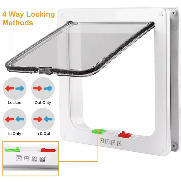 4 Way Locking L XL 2 Sizes Cats & Doggie Door for