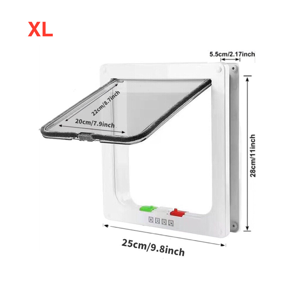 4 Way Locking L XL 2 Sizes Cats & Doggie Door for