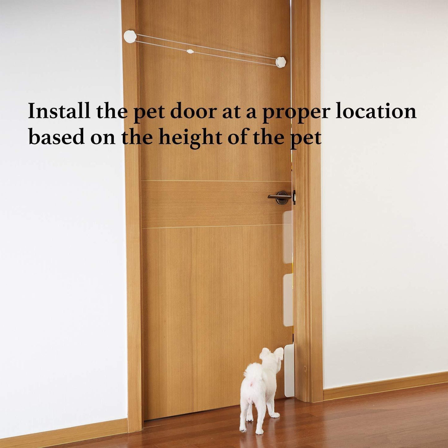 Automatic Pet Door Opener Rope Stretched Dog Cat O