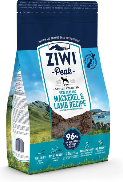 ZIWI Peak Air Dried Dog Food Mackerel & Lamb