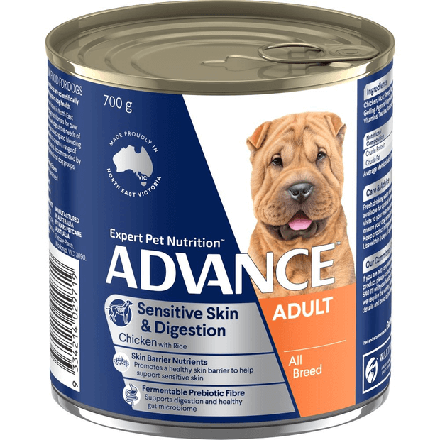 Adult Sensitive All Breed Chicken And Rice Wet Dog Food Cans