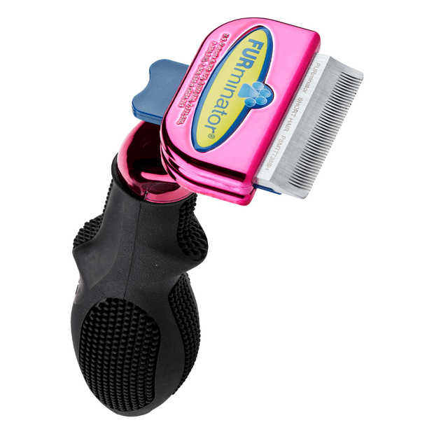 Short Hair Small Cat Deshedding Tool Metallic Pink – League of Pets
