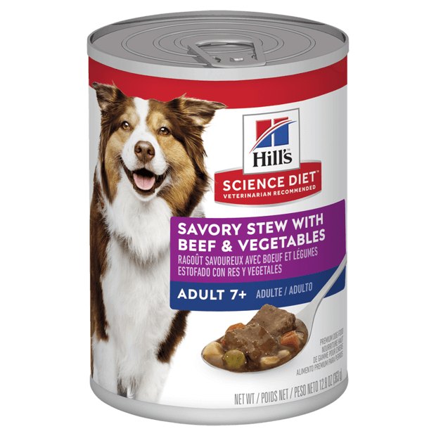 Senior 7 Plus Savory Stew Beef And Vegetables Canned Dog Food