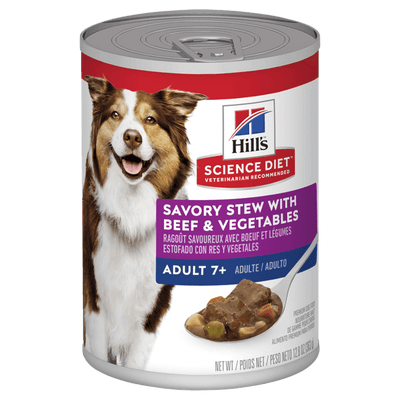 Senior 7 Plus Savory Stew Beef And Vegetables Canned Dog Food