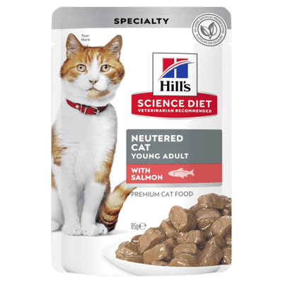 Young Adult Neutered Cat Salmon Cat Food Pouches