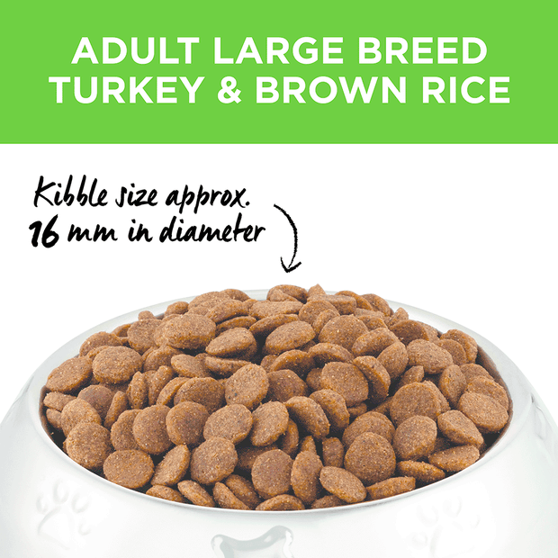 dry dog food large breed adult turkey and brown rice