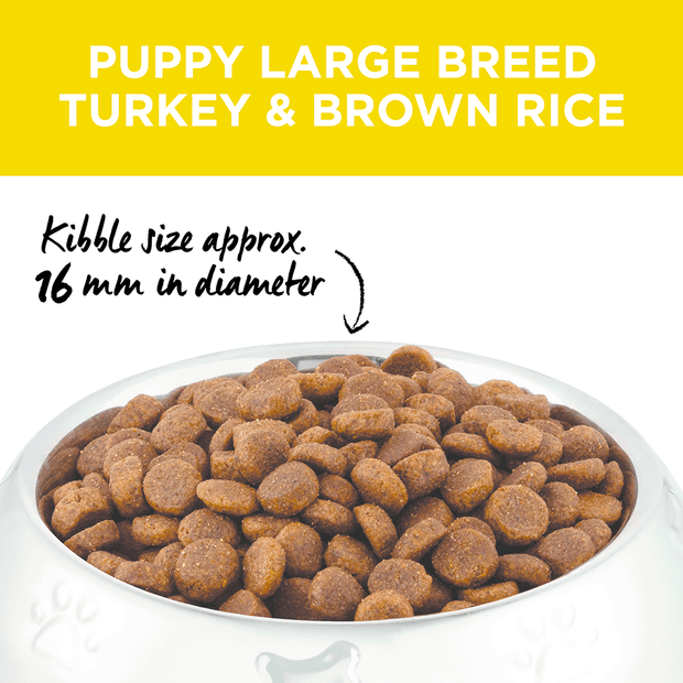 dry dog food large breed puppy turkey and brown rice