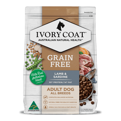 grain free dry dog food adult lamb and sardine