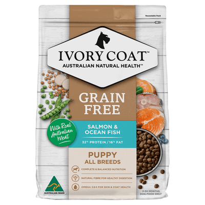 grain free dry dog food puppy salmon and ocean fish