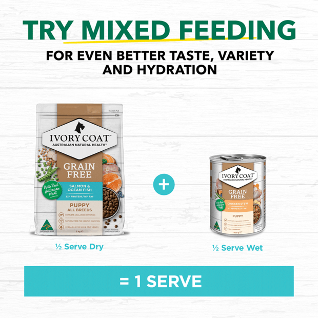 grain free dry dog food puppy salmon and ocean fish
