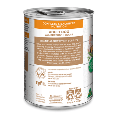 grain free wet dog food adult chicken stew