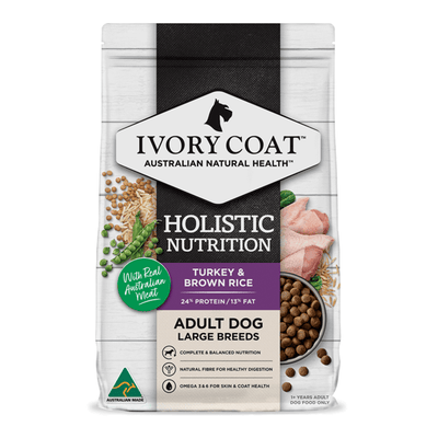 holistic nutrition dry dog food large breed adult turkey and brown rice