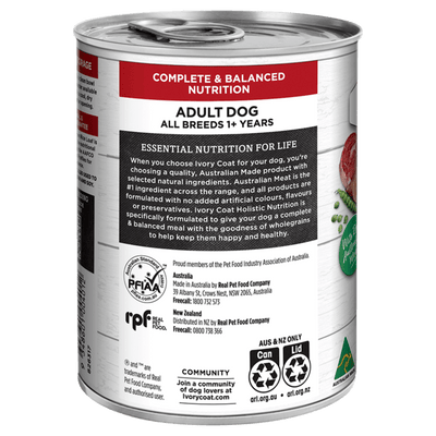 holistic nutrition wet dog food beef brown rice loaf