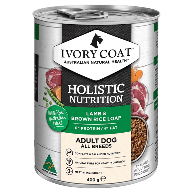 holistic nutrition wet dog food lamb brown rice loaf