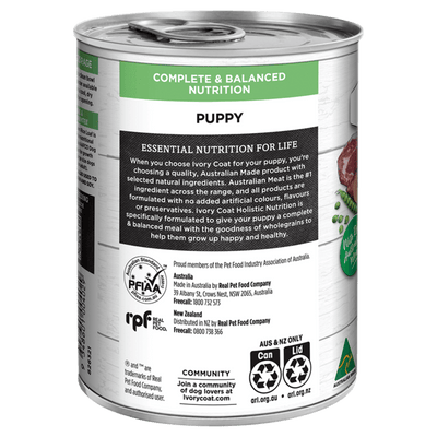 holistic nutrition wet dog food puppy lamb and brown rice loaf