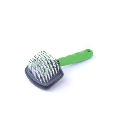Small Animal Slicker Brush Green Grey