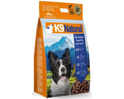 K9NaturalL Freeze Dried Beef -  3.6kg