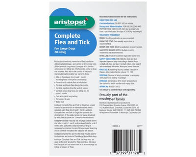 Aristopet Complete Flea & Tick Control for Lage Dogs (20-40kg) - 6Pack
