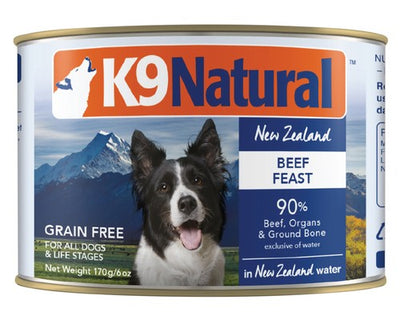 K9 NATURAL CANNED BEEF FEAST 170GX12