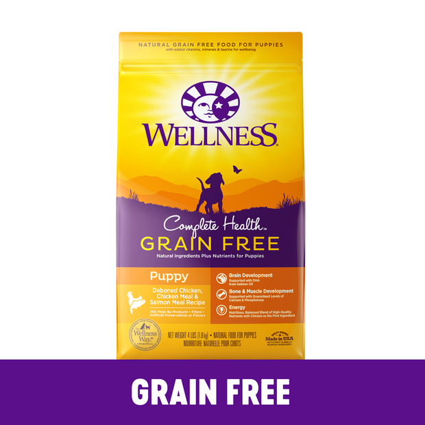 complete health grain free chicken and salmon meal puppy dry dog food