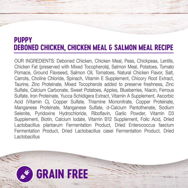complete health grain free chicken and salmon meal puppy dry dog food