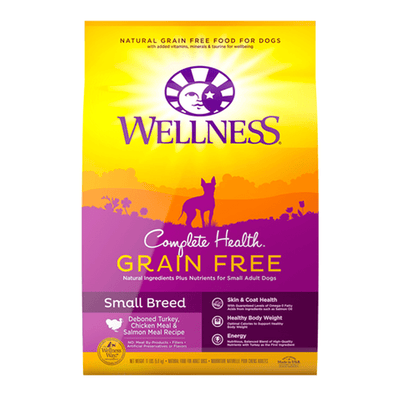complete heatlh grain free small bread adult deboned turkey chicken meal and salmon meal dry dog food