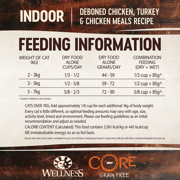 core grain free indoor chicken dry cat food