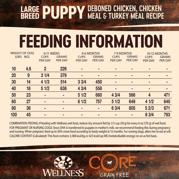 core grain free large breed puppy dry dog food