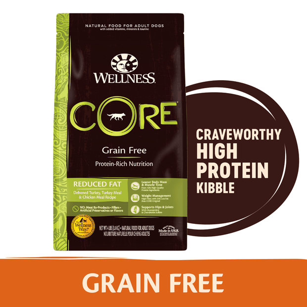 core grain free reduced fat formula deboned turkey and chicken meal dry dog food