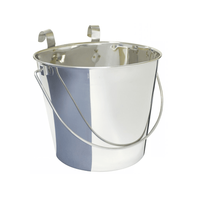 Stainless Steel Flat Sided Bucket Pail With Two Hooks