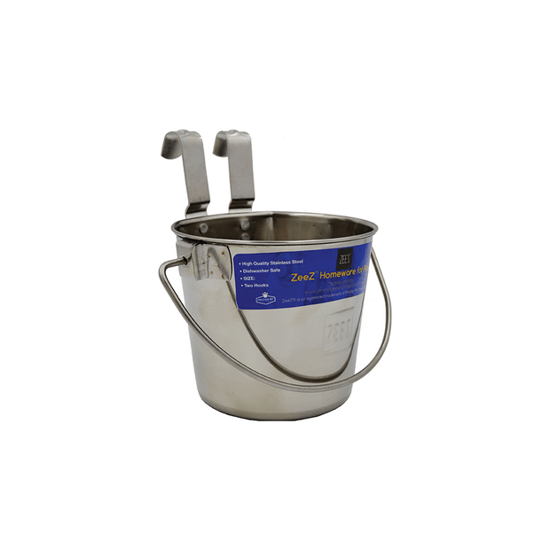 Stainless Steel Flat Sided Bucket Pail With Two Hooks