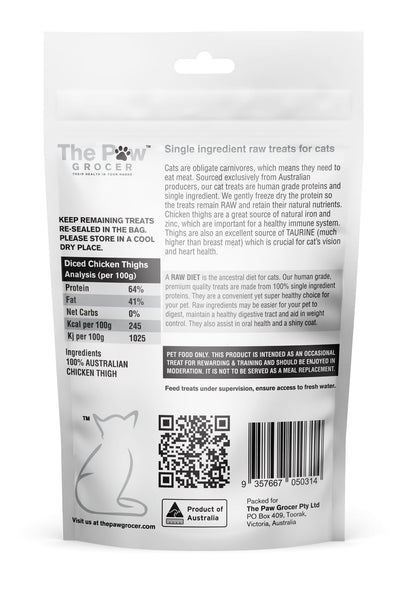 The Paw Grocer Freeze Dried Cat Treats Chicken Chunks 50g
