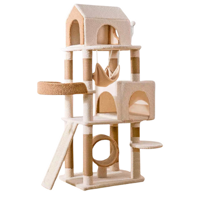 Ona's Cottage Multi-Tier Cat Tree with Cat Scratching Posts