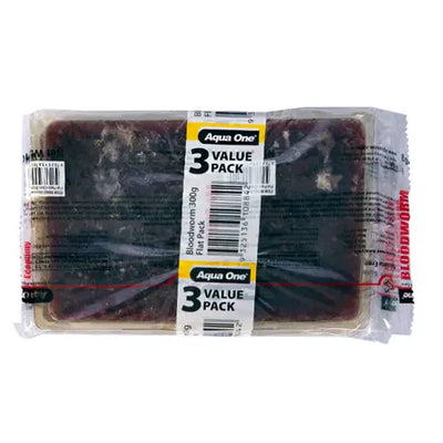 Aqua One Bloodworm Fish Food Value Pack 300g