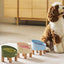 Makesure Rolls Elevated Ceramic Pet Bowl with Wooden Stand