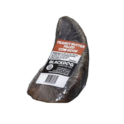 BLACKDOG Peanut Butter Filled Beef Hoof Dog Treat 1PK