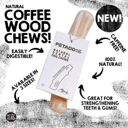 Natural Dental Dog Chews Coffee Wood Chew sticks 5 sizes