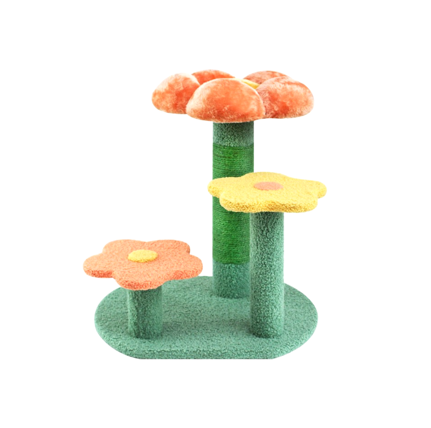 Flower-Styled Cat Tree with Soft Nest & Scratching Posts-Style A