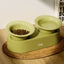 MAKESURE Jingle 2-in-1 Ceramic Pet Bowl Set for Food & Water Cat Bowls