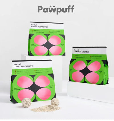 PawPuff Composite Cat Litter - Mineral + Tofu