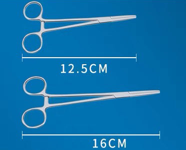 Hemostatic Clamp Forceps Straight & Curved Tweezers Medical Surgical Serrated