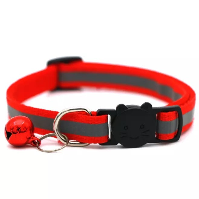 CAT Collar Reflective with Safety Release Breakaway Buckle Kitten Puppy Pet Bell