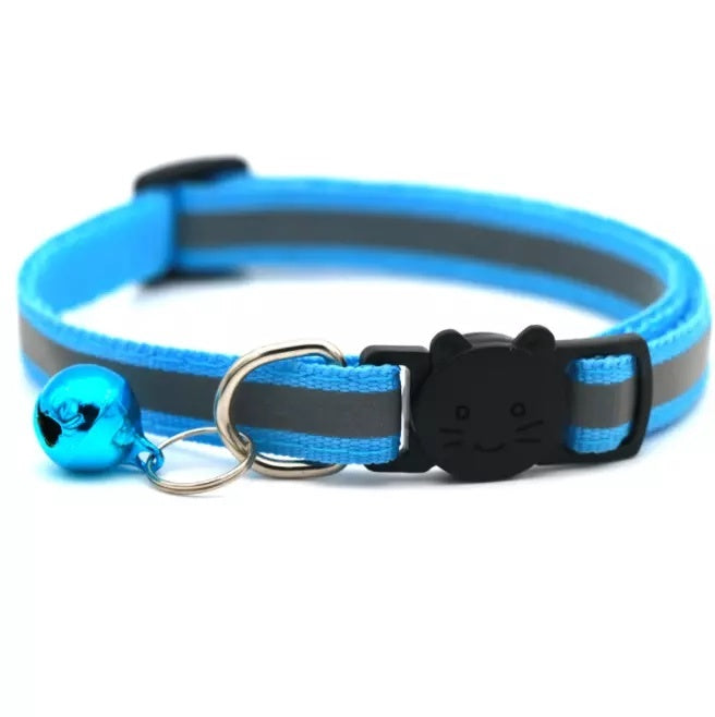 CAT Collar Reflective with Safety Release Breakaway Buckle Kitten Puppy Pet Bell